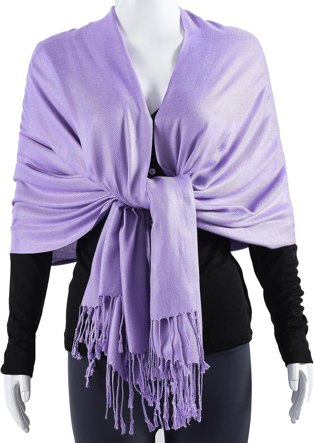 Pashmina Feel Shawl Wraps for Women Evening Dresses and Wedding Cover Up Formal Soft Silky Rave Scarf Elegant - Image 2