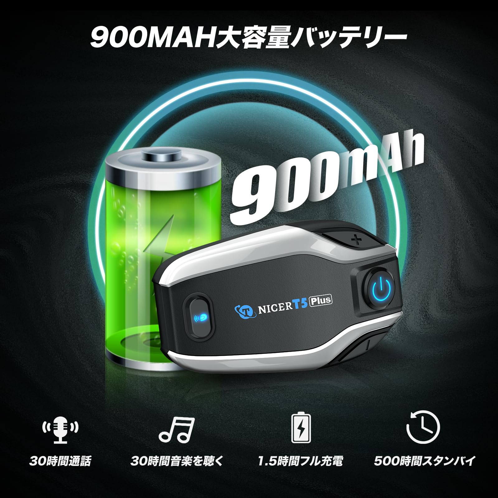 Amazon.co.jp: TNICER バイク インカム T5Plus インカム Bluetooth5.2 