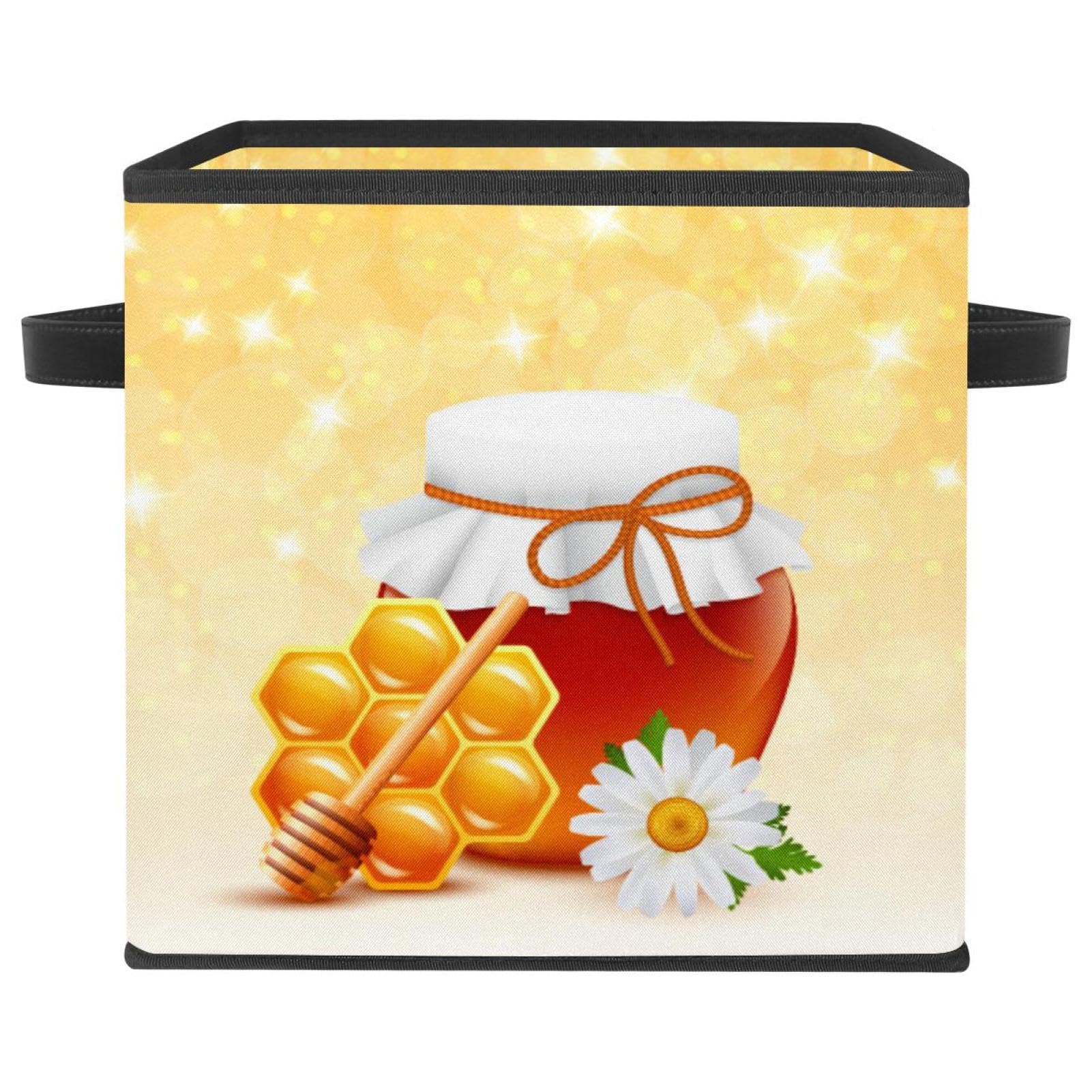 Boîte de rangement pliable en tissu - Pot à miel Cube organisateur de placard
