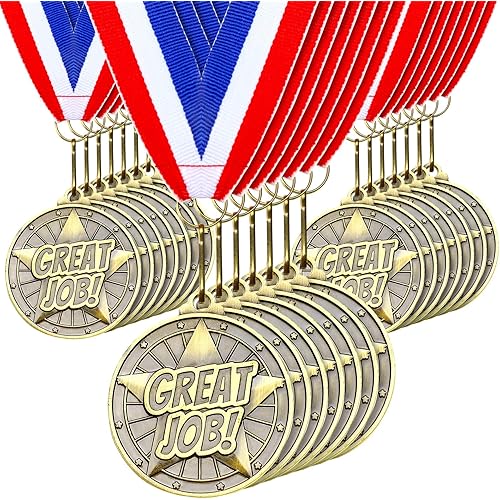 Quelay 30 Pcs 2'' Gold Medals for Awards,Winner Encourage Team Participation for Adults Trophy Award Prize Gift Competitions Graduation Party