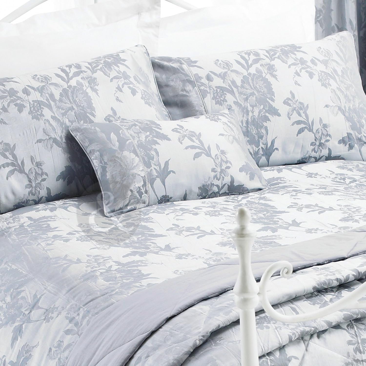 LUXURY FLORAL JACQUARD DAMASK CUSHION COVER Cotton Rich