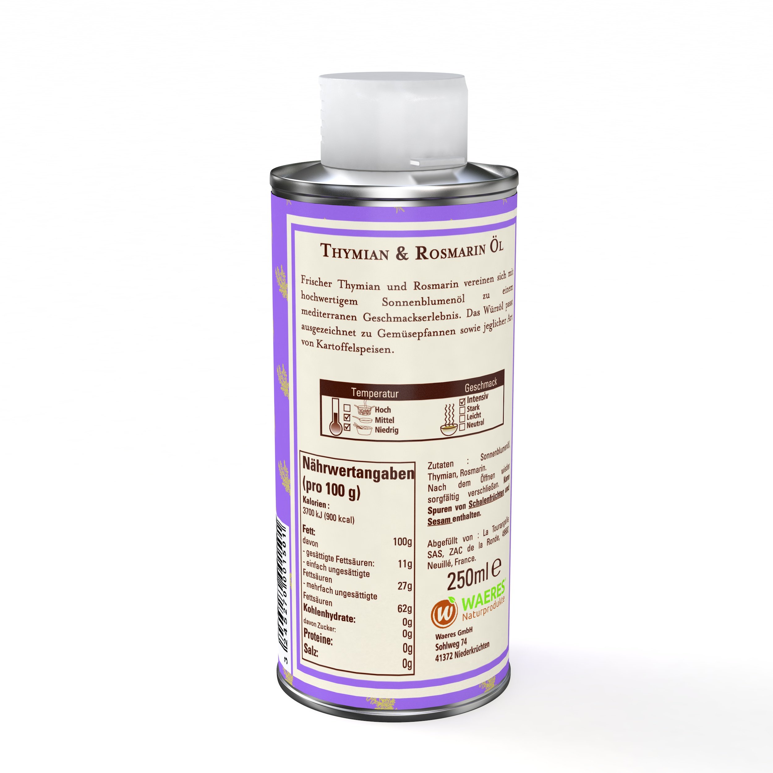 La Tourangelle Thymian- & Rosmarin-Öl, 3er Pack (3 x 250 ml)