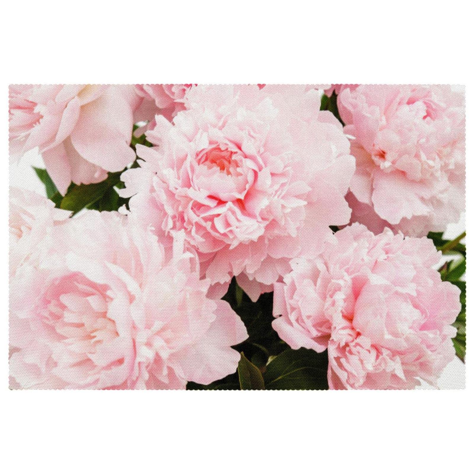 Sets de table pivoines roses pour stopper les rayures et les taches sur vos meubles