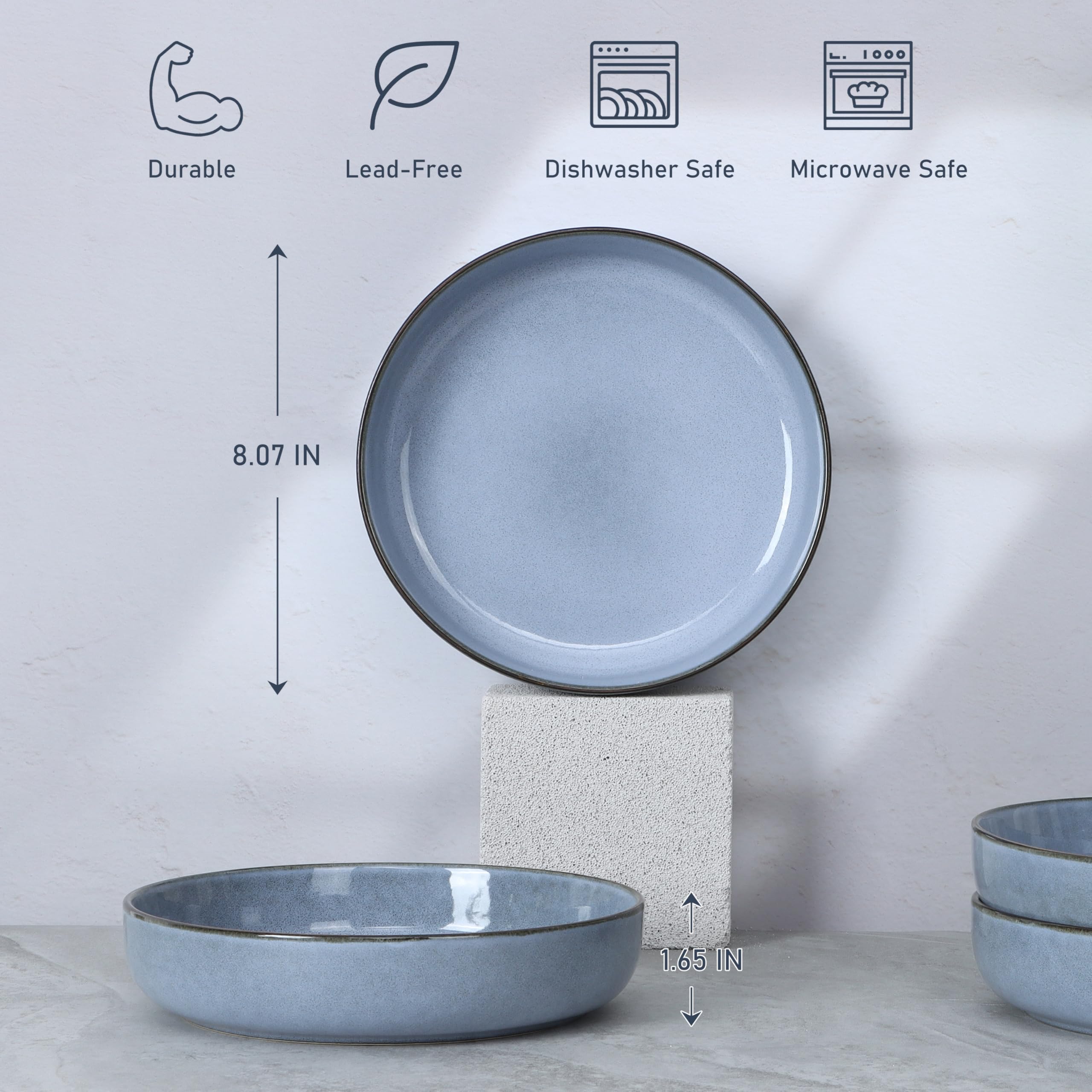 Vancasso Pasta Bowls LIANYU Pasta Bowls Set Of 4, Wide