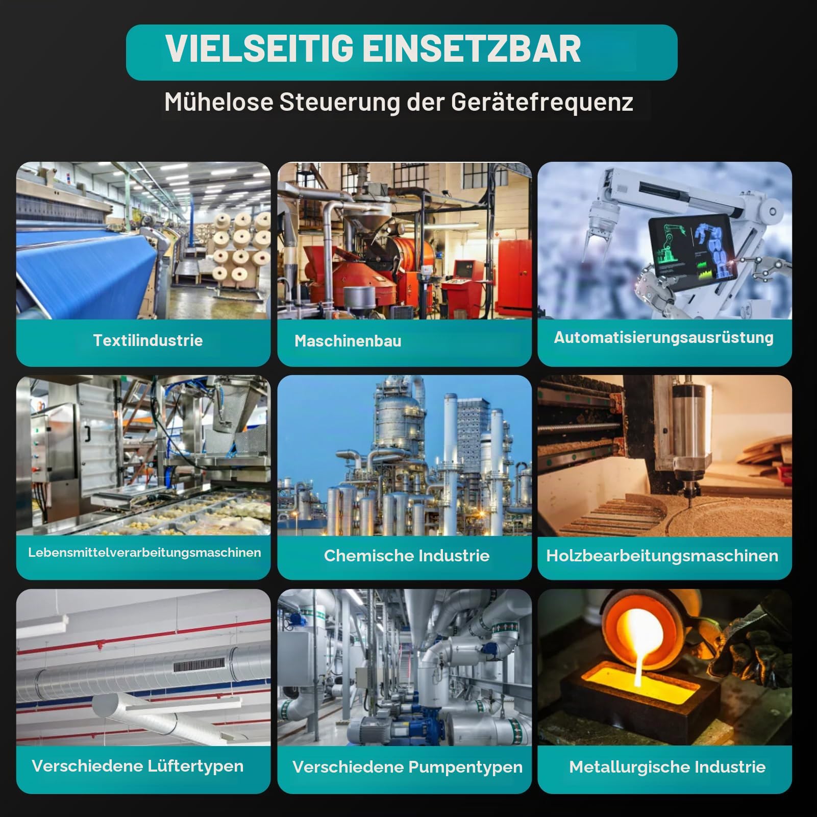 Frequenzumrichter 380V 2.2KW 3 phasen Eingang 3 phasen Ausgangs 380V frequenzumrichter VFD Motor drehzahlregler CNC Antriebsumrichter ZHB600-2.2KW mit 2m Verlängerungskabel