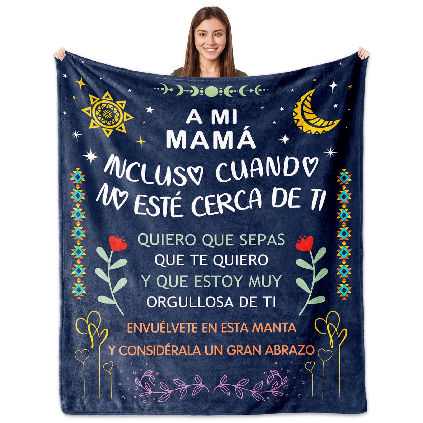 Yofipon Regalo para Mi Mamá, for Mom Blanket 60x50in, Regalo para Mamá Dia De Las Madres, Moms Birthday Gifts, Mom Gifts in Spanish, Regalos De