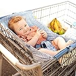 Binxy Baby Shopping Cart Hammock - Infant Seat for Grocery Carts - Holds Car Seats Securely - Compatible with Select 4-Seater Wagons (20-24 Wide) - Supports Up to 50 lbs - Blue Little Arrow