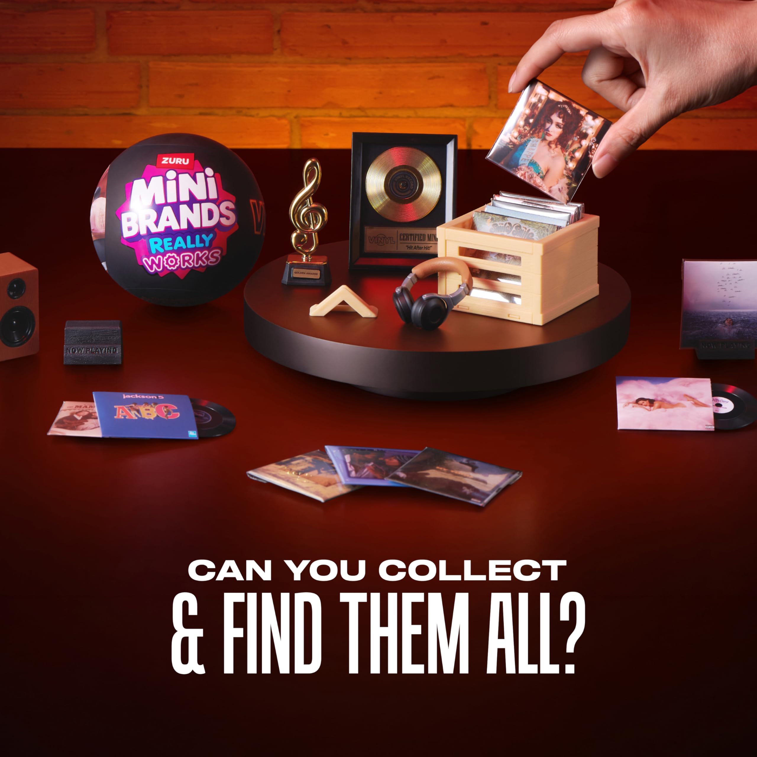 Mini Brands Really Works Capsule Mini Vinili di ZURU – Serie 1 (Confezione da 2) – Ogni capsula: 4 mini dischi vinile riproducibili + 1 accessorio sorpresa (8 vinili & 2 accessori) – Capsula Mistero