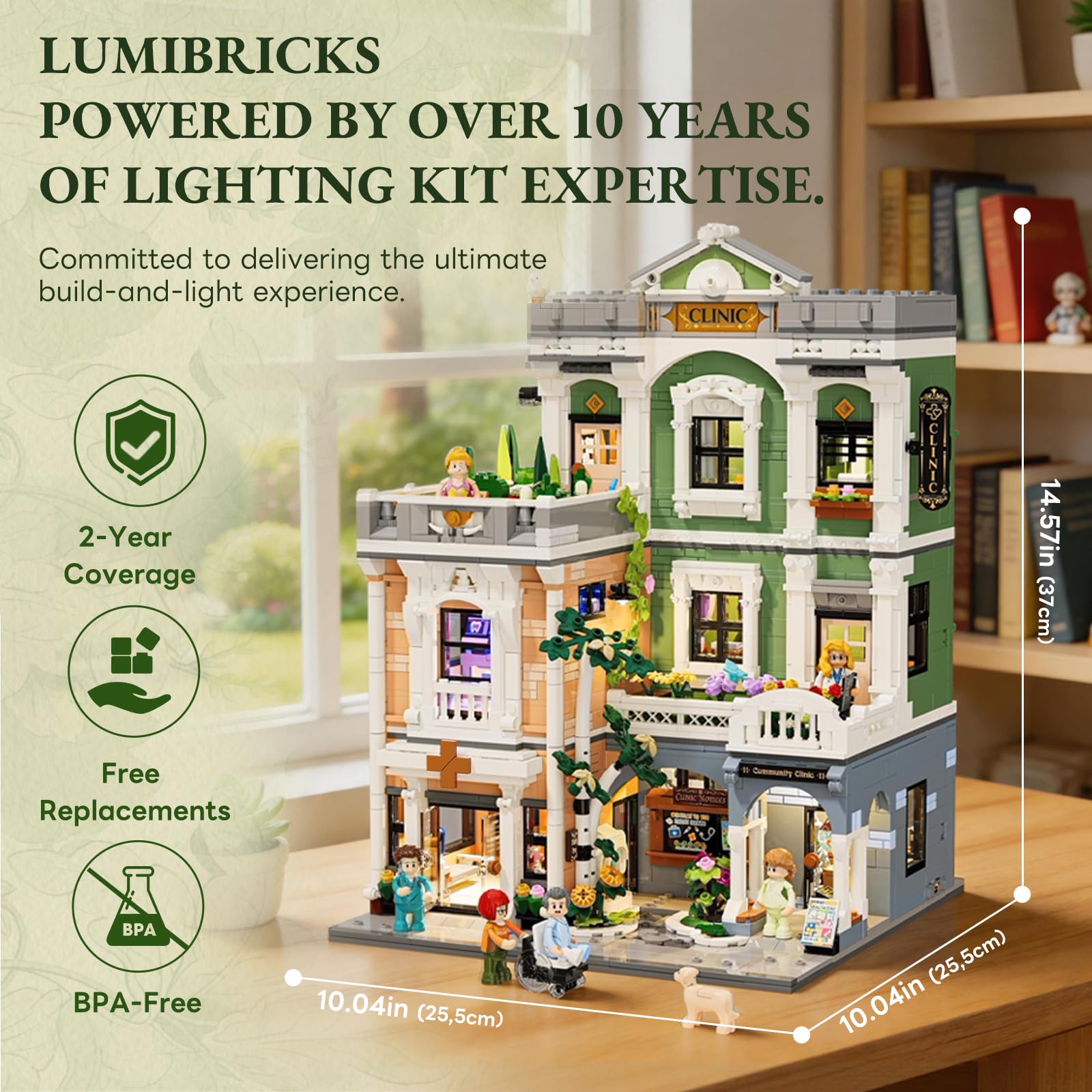 LUMIBRICKS Set di Illuminazione a LED per Costruzione di Mattoncini - Modello Architettura di Vista Stradale Urbana Creativa, Giocattolo da Costruzione con Luce per Adulti