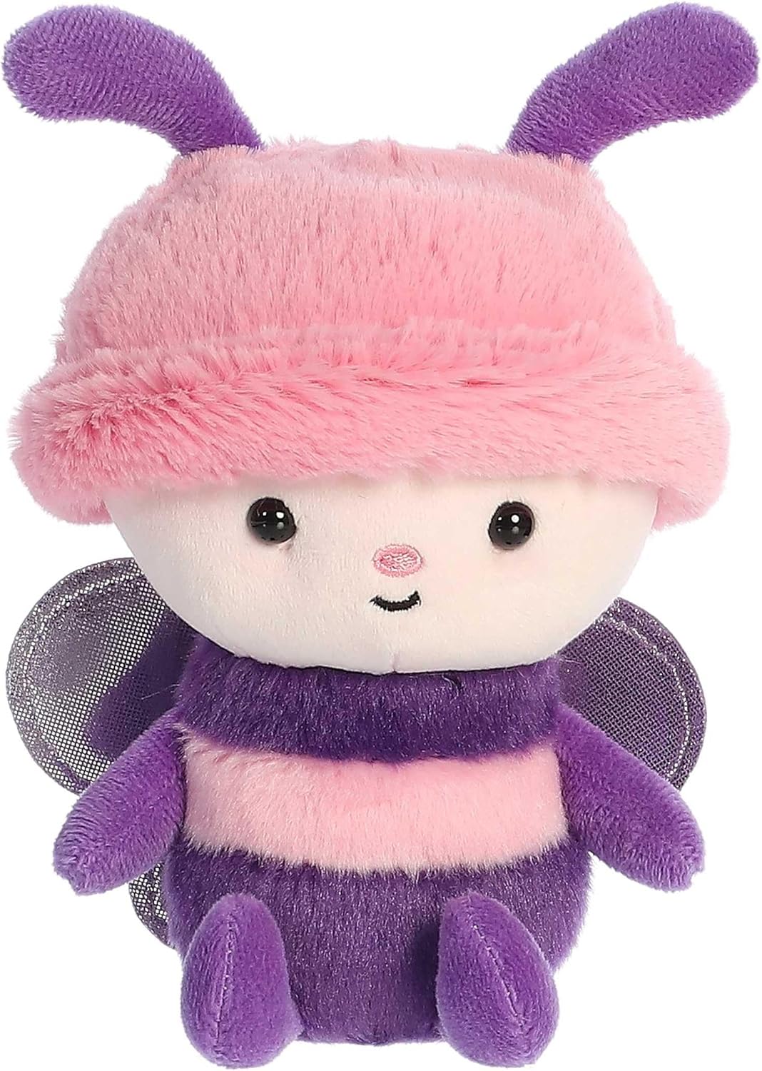 Aurora® Vibrant Spring Bebe Bugs™ Butterfly Stuffed Animal - Decorative Companion - Endless Fun - Pink 7.5 Inches