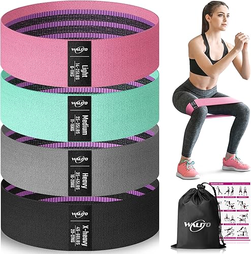Miniatura 8 de WALITO Bandas de Resistencia para Entrenamiento, Bandas de Ejercicio de Tela para Piernas y Glúteos, Bandas de Entrenamiento para Mujeres y Hombres,