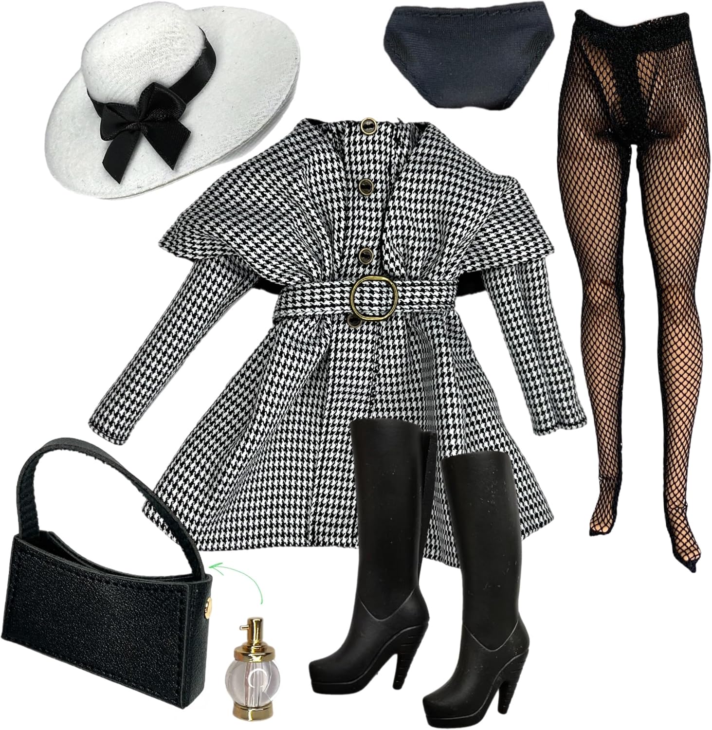 Eledoll High End Fashion Doll Clothes Fashion Pack for 12 inch Fashion Doll Alexandra Set