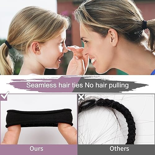 Miniatura 7 de SYGY - 100 cintas negras para el pelo