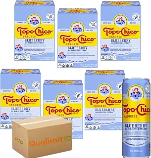 Topo Chico Sabores Box 24 Pack of Blueberry with Hibiscus 12 fl oz Each Can QUALITATT 10