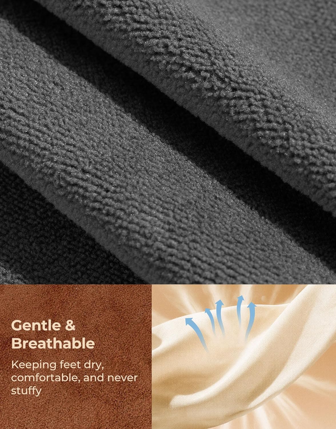 HomeTop Men's Suede Memory Foam Moccasin Slippers Soft Plush Warm Lining House Shoes - Image 4