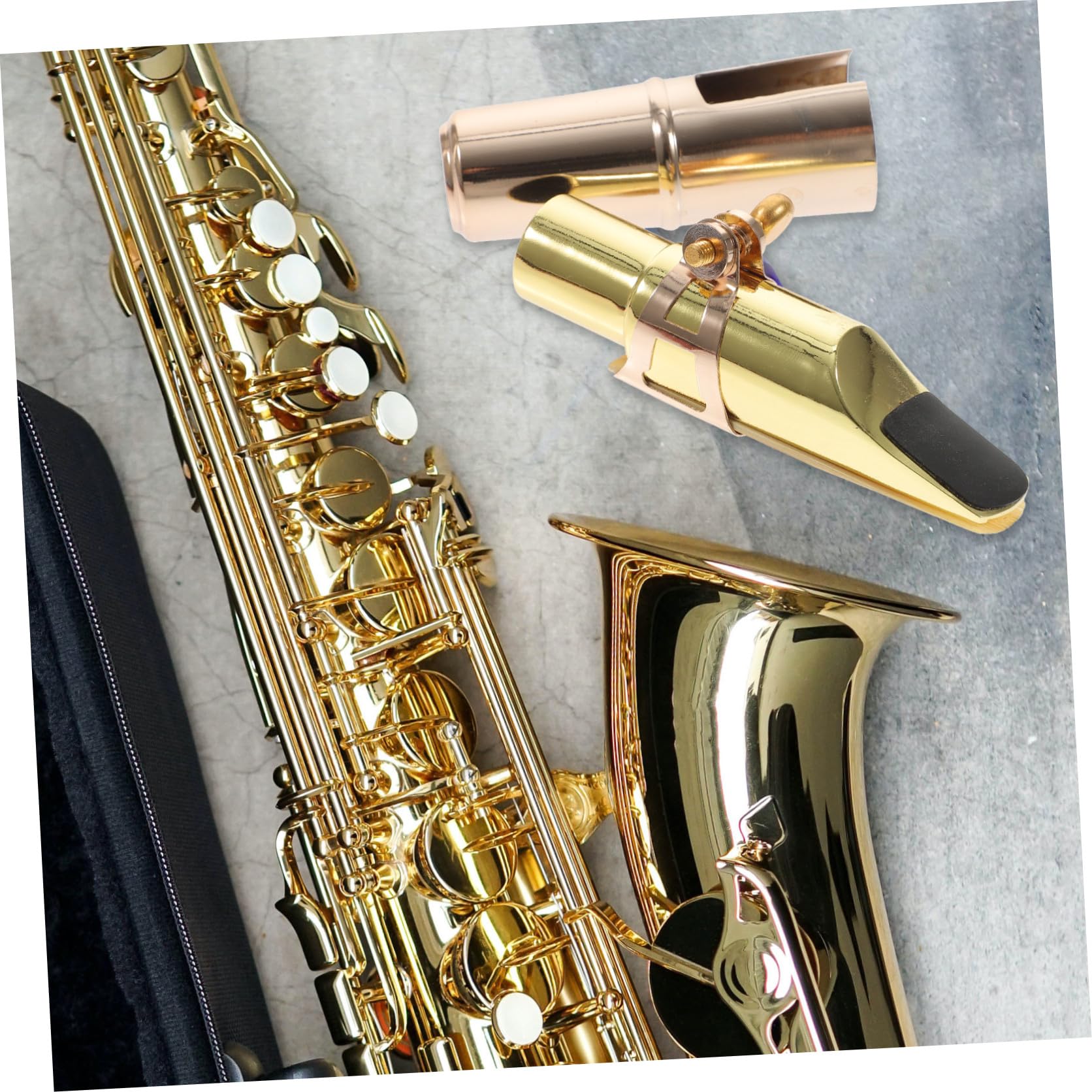 TOYANDONA Legatura per Sassofono con Tappo per Bocca e Ancia Accessorio per Sassofono Contralto Kit di Ricambio per Strumenti Musicali