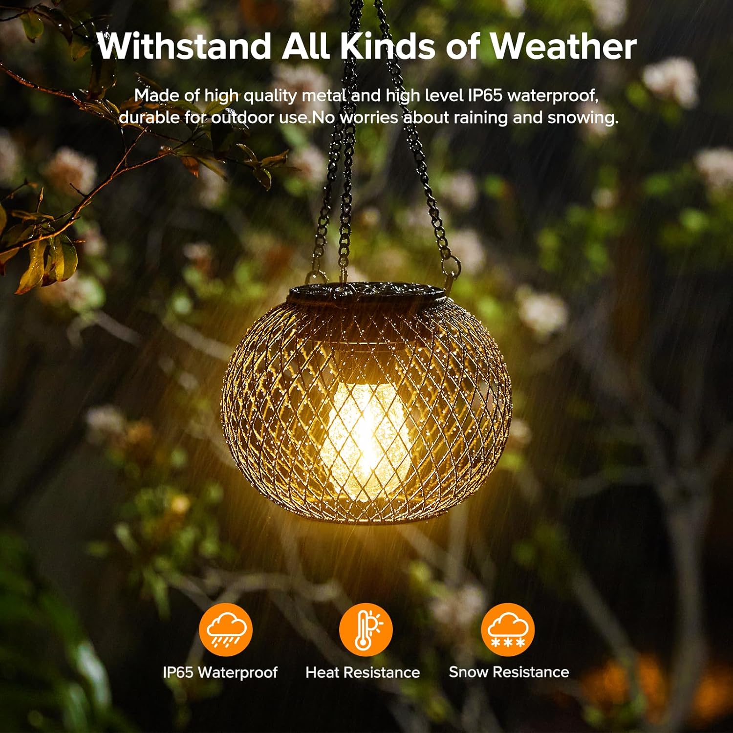 Factory Solar Garden Lights Outdoor Waterproof Hanging LED Solar Camping Lantern Lamp for Home Patio Garden Decor