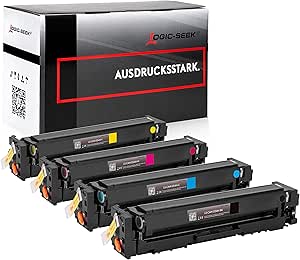 4 Logic-Seek Toner Compatible with Canon 054 054H LBP621Cw LBP623Cdw Series MF640 Series MF641Cw MF643Cdw MF645Cx CX317DN CX417DE CX517DE - Black 3100 Pages Colour 2300. Pages
