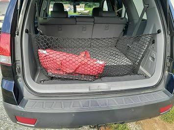 Rear Trunk Organizer Cargo Net for KIA BORREGO KIA MOHAVE 2009-2011 Envelope Style Cargo Net for SUV Truck - Premium Mesh Elastic Car Trunk Organizer Compatible with BORREGO MOHAVE