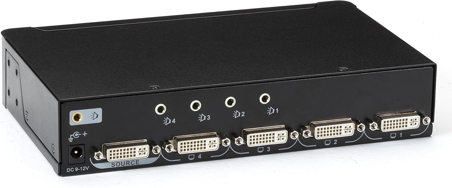 Black Box 1 x 4 DVI-D Splitter with Audio and HDCP