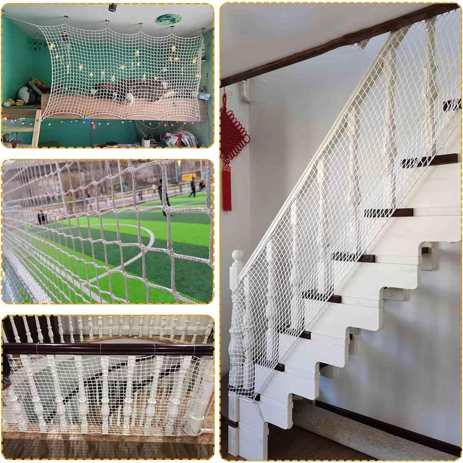 Red de Seguridad para Niños, Red de Seguridad para Escaleras y Balcones, Red de Remolque, Red Decorativa Anticaída de Gran Altura, Personalizable ZLRBN(2x3m/7x10ft)