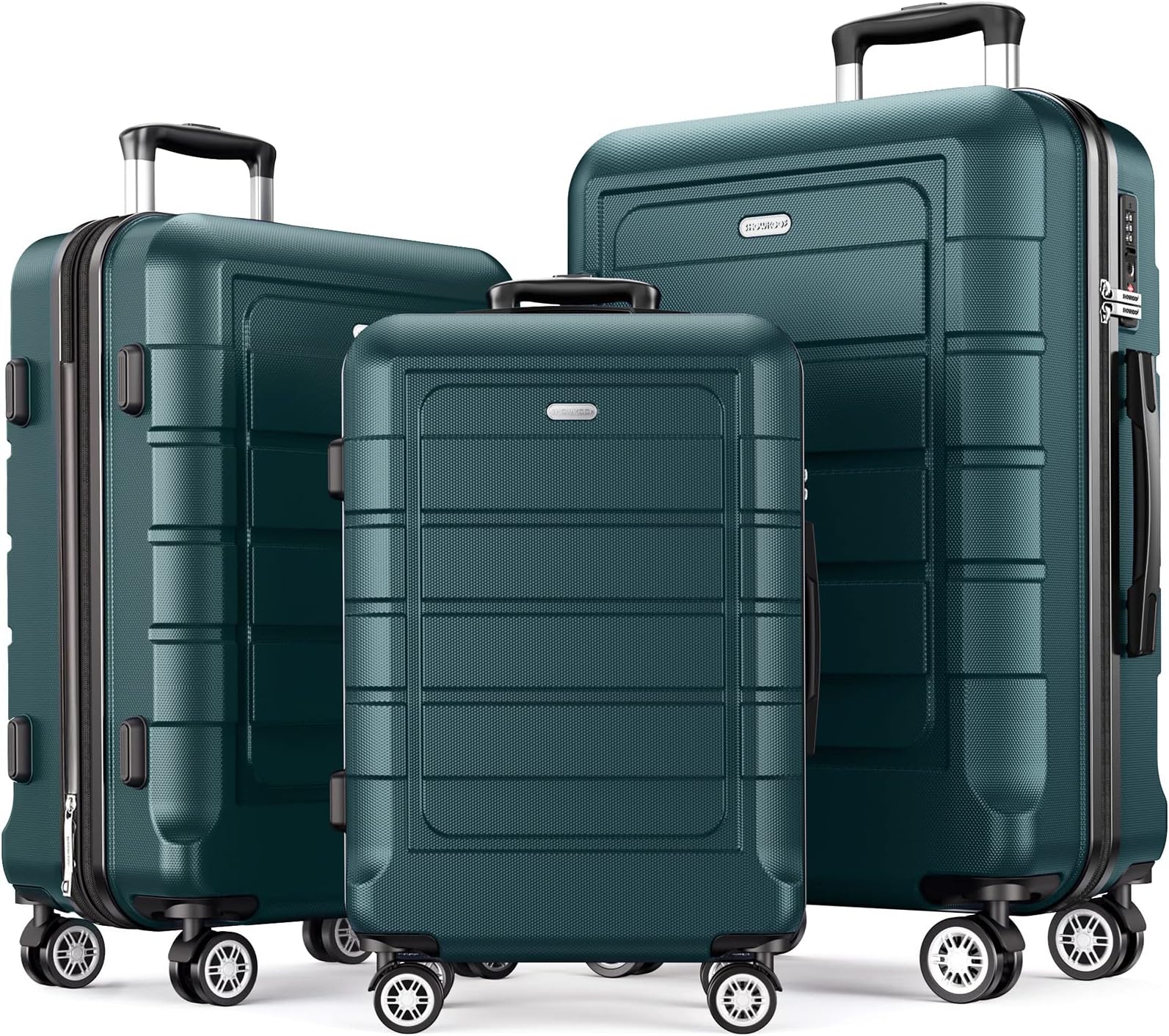 Luggage Hardside Expandable PC+ABS Durable Lightweight Carryon Travel Suitcase with Double Wheels