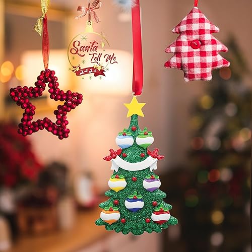 Miniatura 24 de Adornos de Navidad 2023 para familias grandes, adorno de Navidad personalizado para la primera familia de 6, adorno personalizado para familia