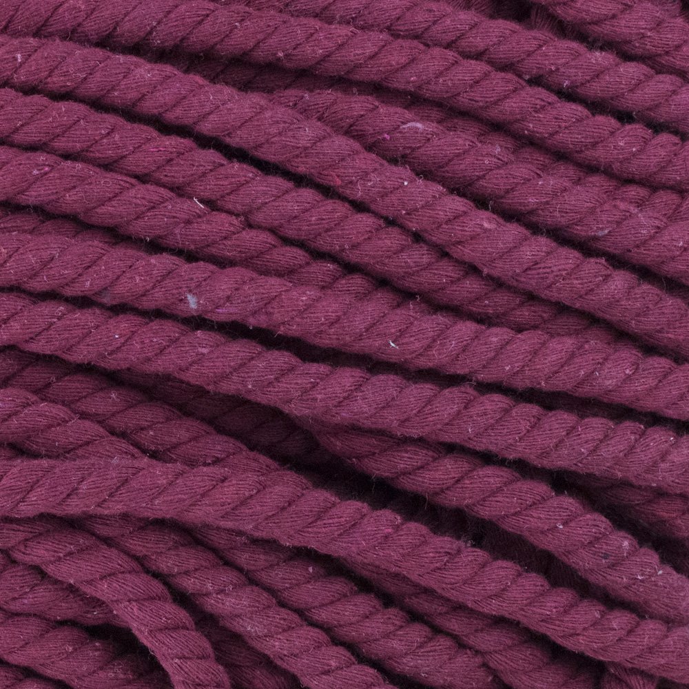 West Coast Paracord Grey,Red Natural Twisted Cotton Rope - Soft But Strong - Assorted Colors - 1/2 Inch Diameter (Wine Red, 10 Feet)