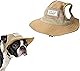 【LIFELIKE公式】ミルアウトドアメッシュハット S M L XL 被り物 犬 かぶりもの 帽子 ハット ツバ 小型犬 中型犬 大型犬 ダックス フレブル 春夏 春 夏 アウトドア キャンプ アースカラー 日よけ 白内障予防 ペットグッズ ペット グッズ ライフライク (ベージュ, M)
