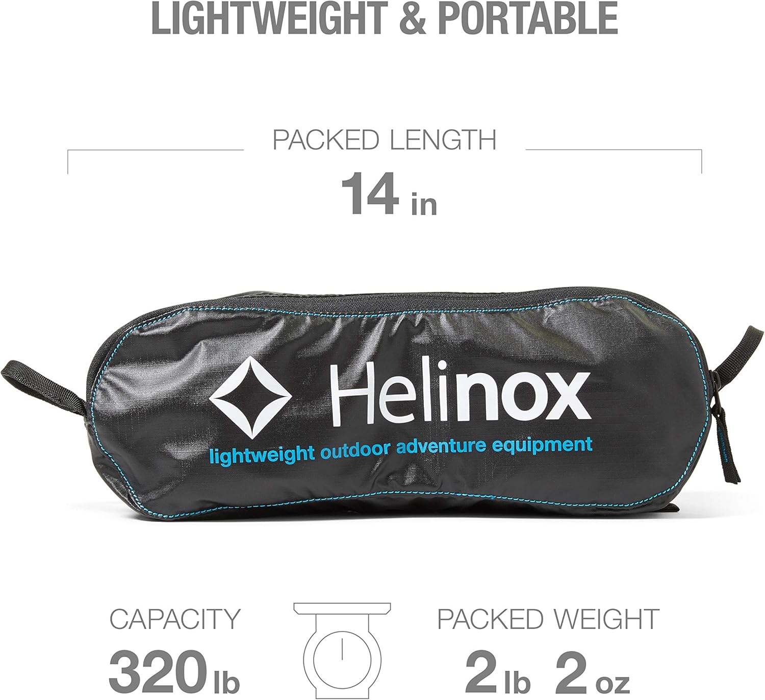 Helinox Chair One Original Lightweight Compact Collapsible Camping Chair Black/Blue, 2.1lbs Outdoor Chairs, Camping Chairs for Adult,Portable Chairs for Outside, Backpacking, Picnic, Adventures - Image 4