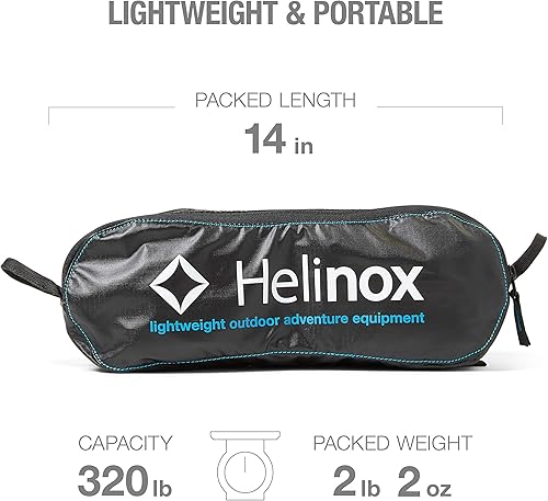 Miniatura 4 de Silla Helinox One Original Ligera Compacta Plegable para Acampar Negra/Azul, Sillas para Exterior 2.1lbs, Sillas de Camping para Adultos, Sillas