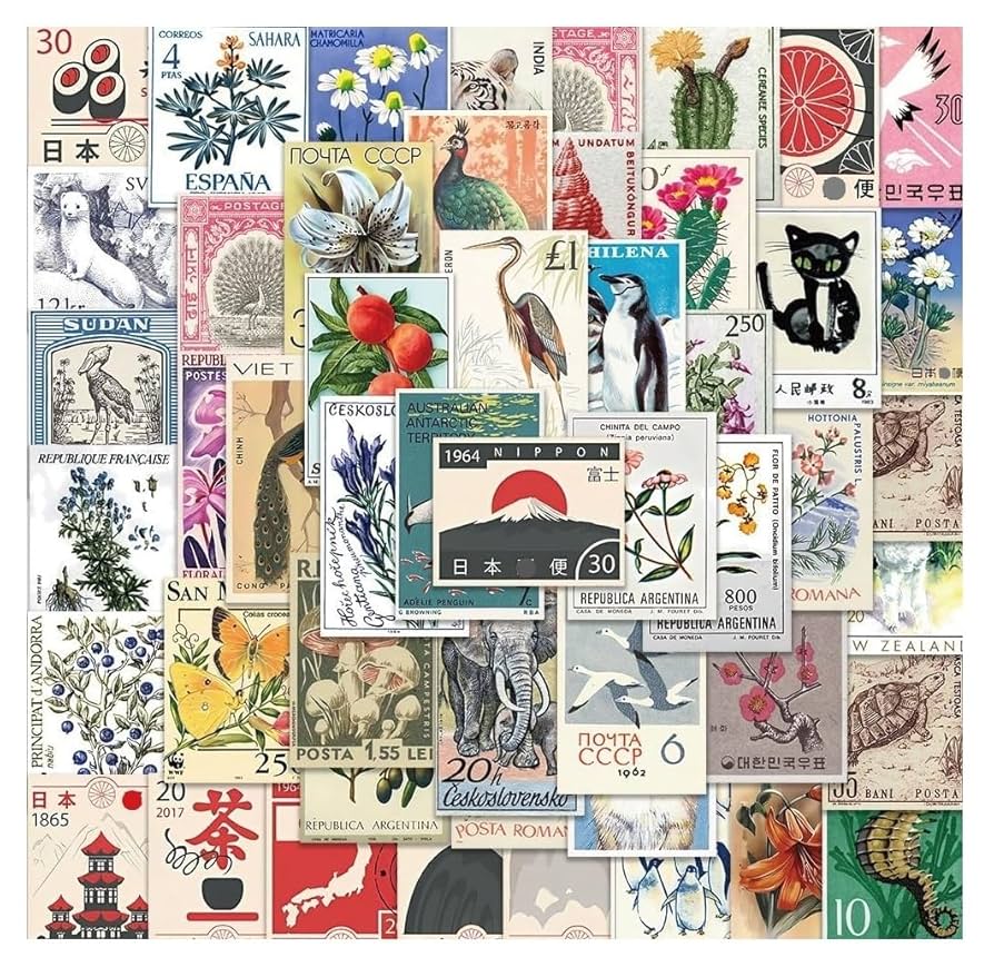 20)-13コレクション用·消印付·銭切手·台紙付·郵便創始50年記念他 Amazon.co.jp: 切手風 郵便印 スタンプ 消印 バージンシール