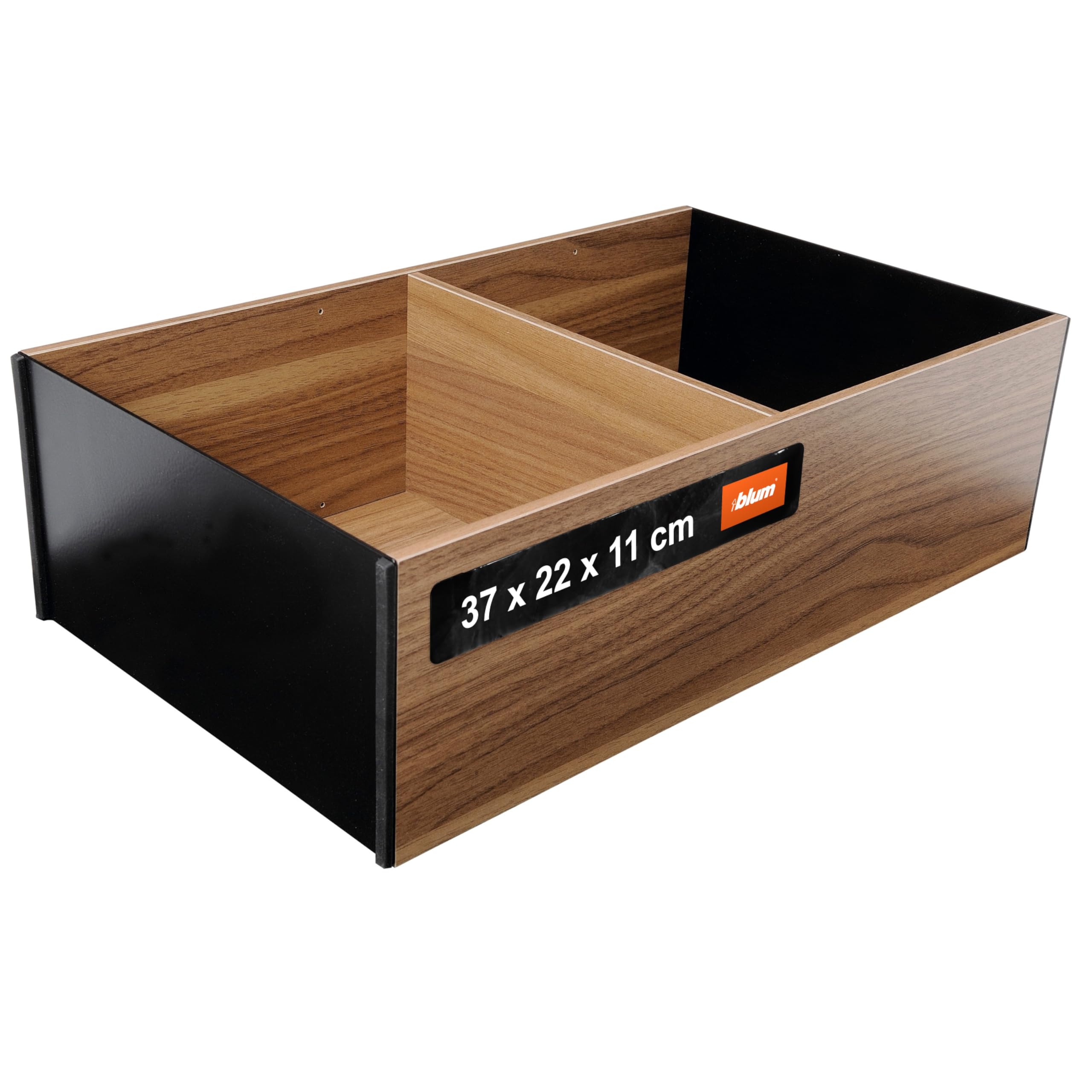 Blum Ambia-Line rama przednia, podziałka wewnętrzna, 371 x 218 x 110 mm, orzech Tennessee