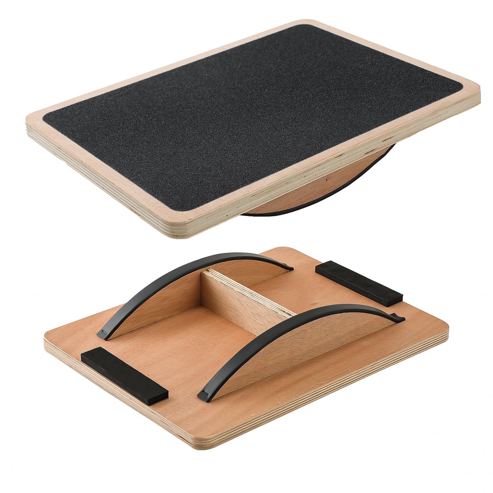 Juoe Non-Slip Wood Wobble Exercise Balance Board - balance trainers | Mubboo
