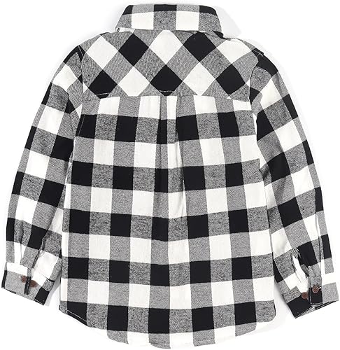 Miniatura 2 de Spring&Gege Camisa casual de franela de manga larga con botones para niños (2-14 años)