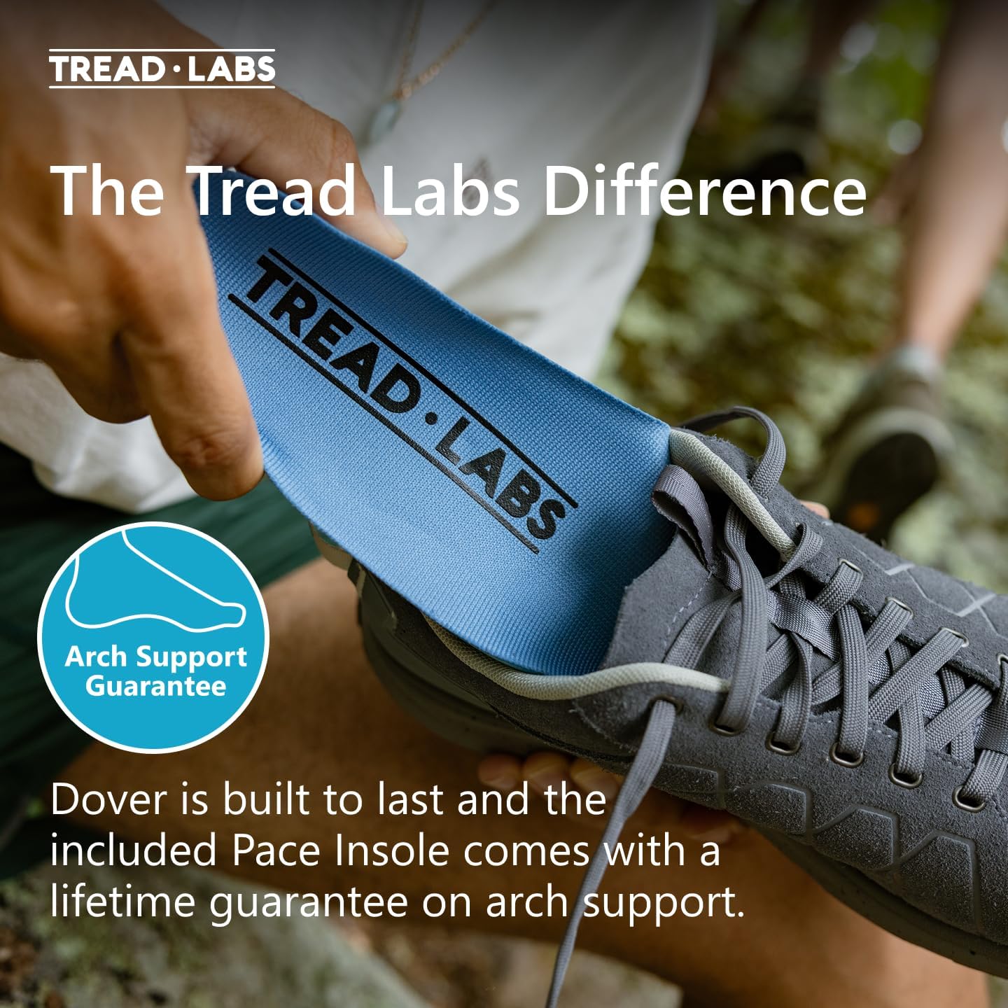 Tread Labs Men's Dover RS Hiking Shoe with Arch Support – Lightweight Ripstop Trail Shoe with Vibram Outsole - Image 8