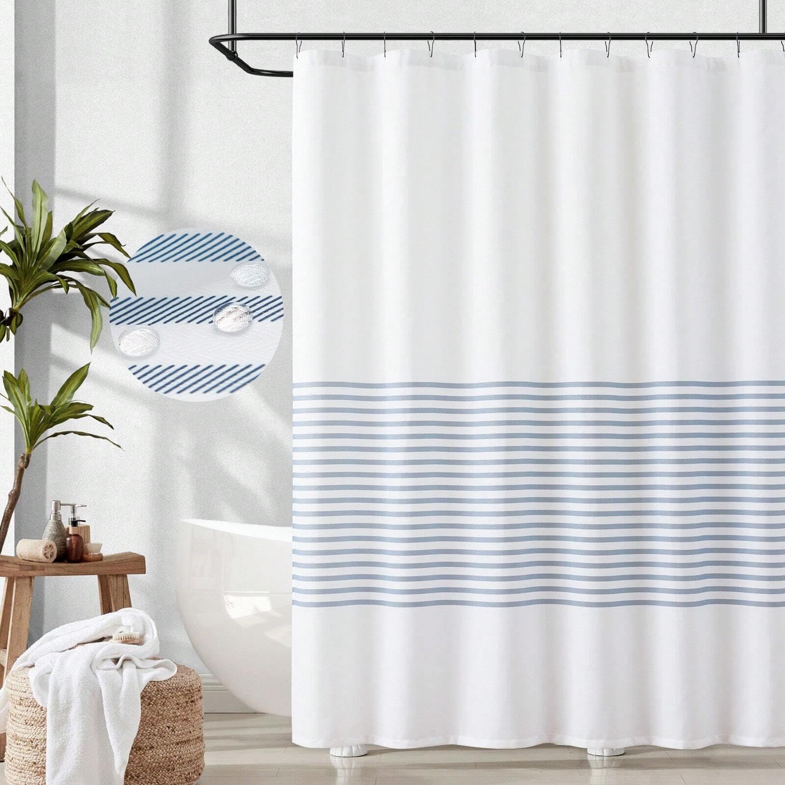 Tenda Doccia Con Stampa Gru Giapponese – Poliestere Impermeabile 90x180 Cm Con 12 Ganci, Per Bagno, Divisorio E Privacy
