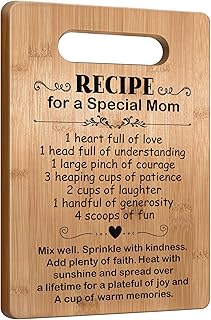 Mom Birthday Gifts from Daughter Son, Mother Cutting Board Gift, Cute Mom Gifts from Daughter Son, Christmas Gifts for Mother, Mom Gift for Mothers Day