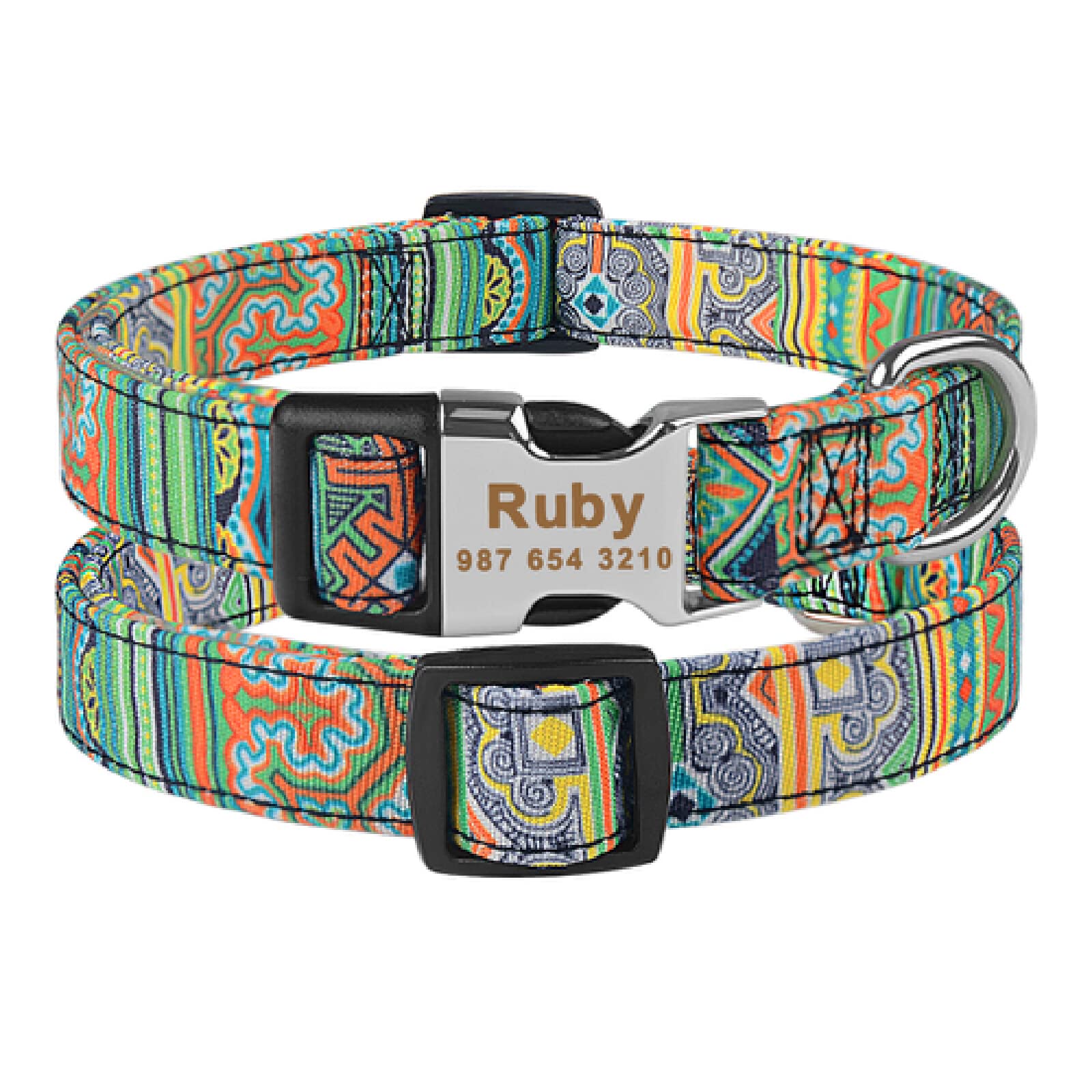 Collier pour chien personnalisé gravé contre la perte de l'animal