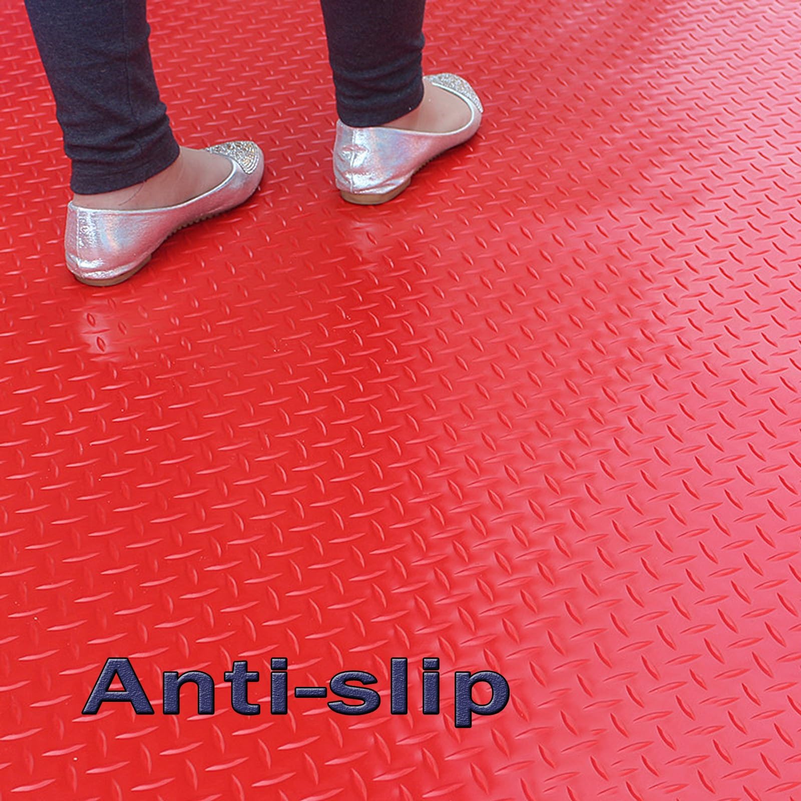 Alfombrilla De Goma De PVC For Motocicleta, Alfombra De Suelo Resistente,