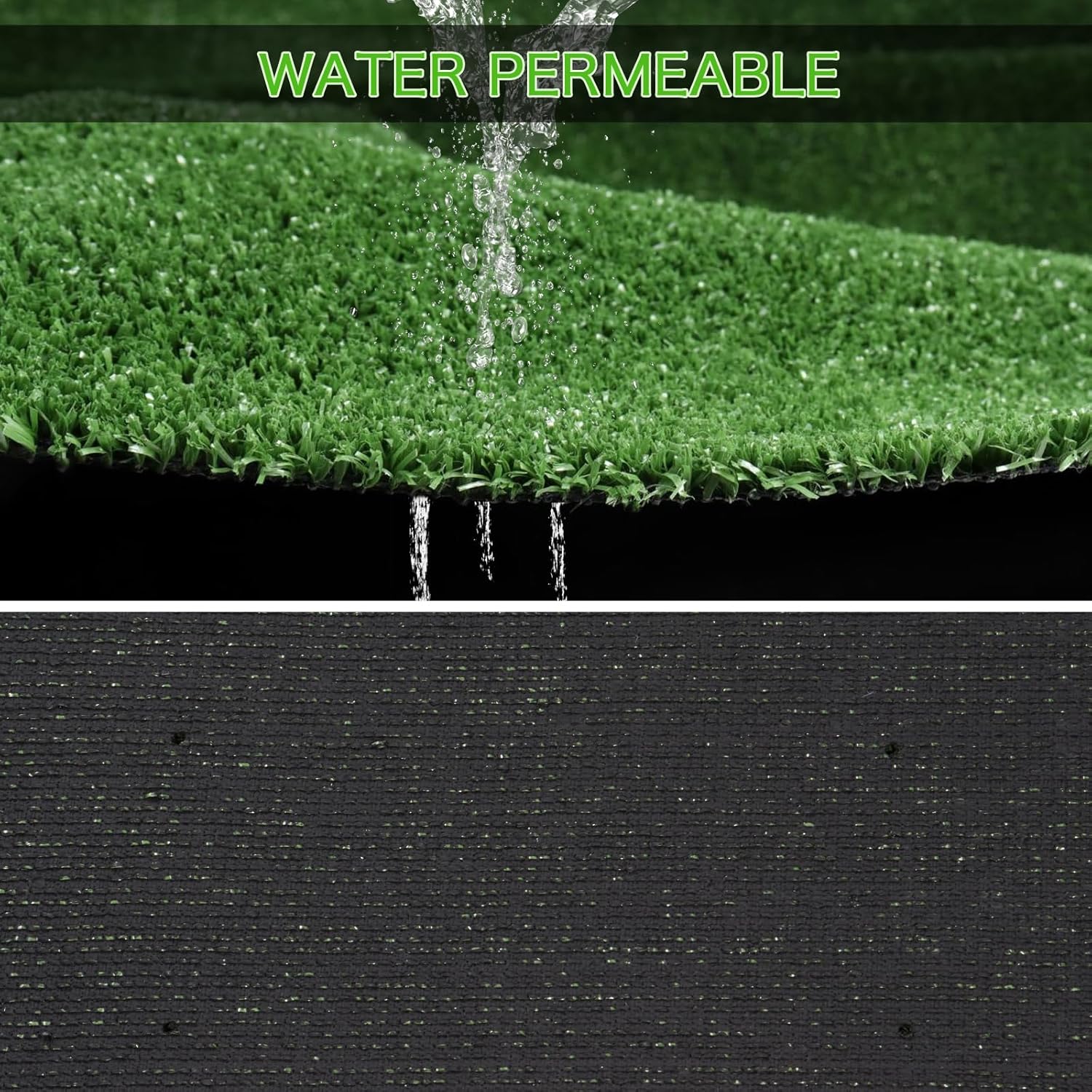 AYOHA Artificial Grass Turf 4FTx6FT, Fake Faux Grass Turf with Drainage Holes, 10MM Synthetic Grass Mat for Patio Backyard Garden Lawn Landscape Balcony Decor, Available Custom Sizes