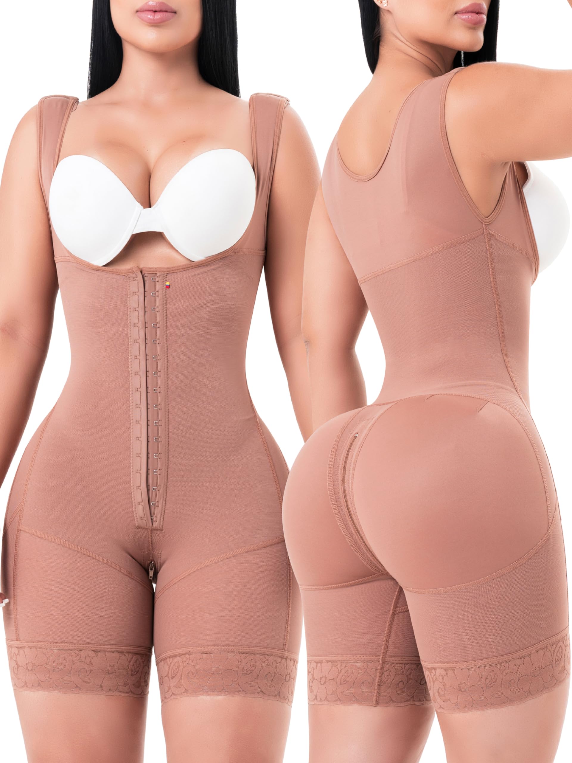 Fajas Colombianas Post Surgery S11 Liposuction Compression Garments BBL Mocha