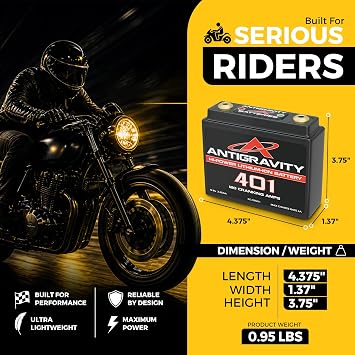 Antigravity AG-401 Lithium Dirt Bike Motorcycle ATV Race Battery 12V UTV
