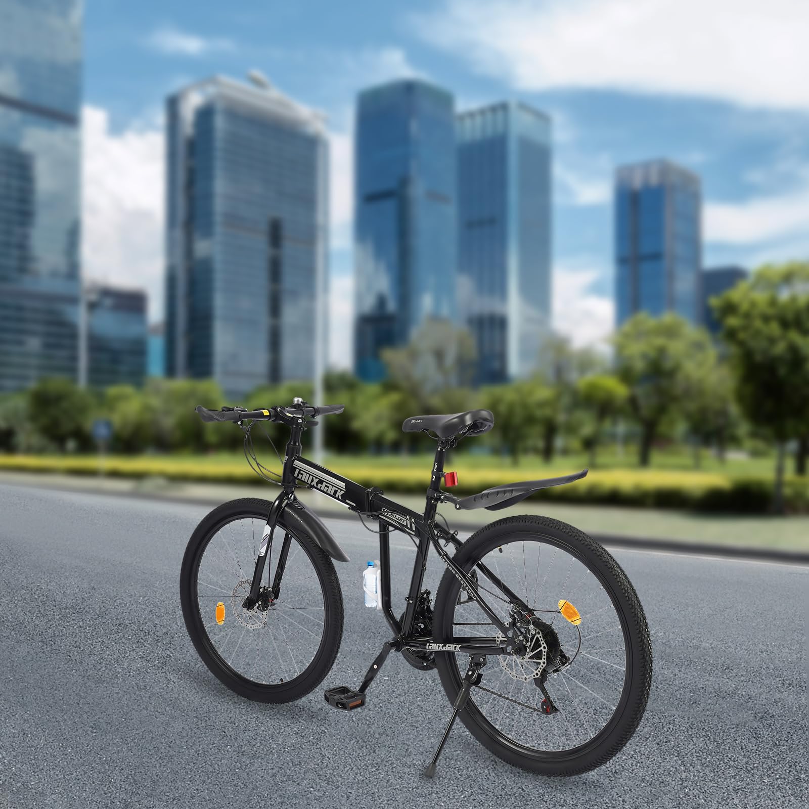 Amazon | 26インチ 大人用折りたたみマウンテンバイク 21速 MTB 自転車