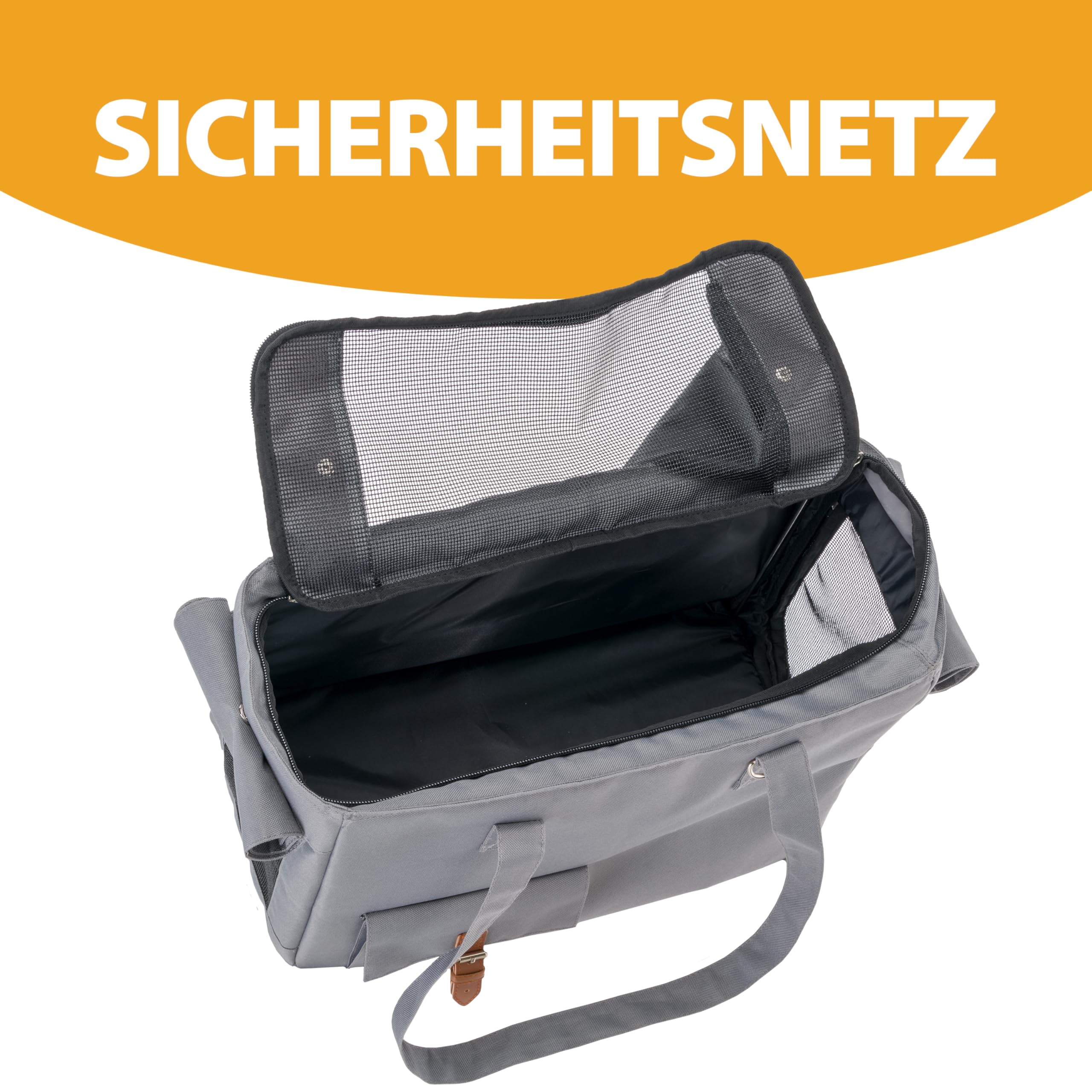 Ferplast Hundetasche Jetset, Tansportbox Katze, Hundebox, Sicherheitsgurt, Max 12 kg, 40 x 20 x H 30 cm