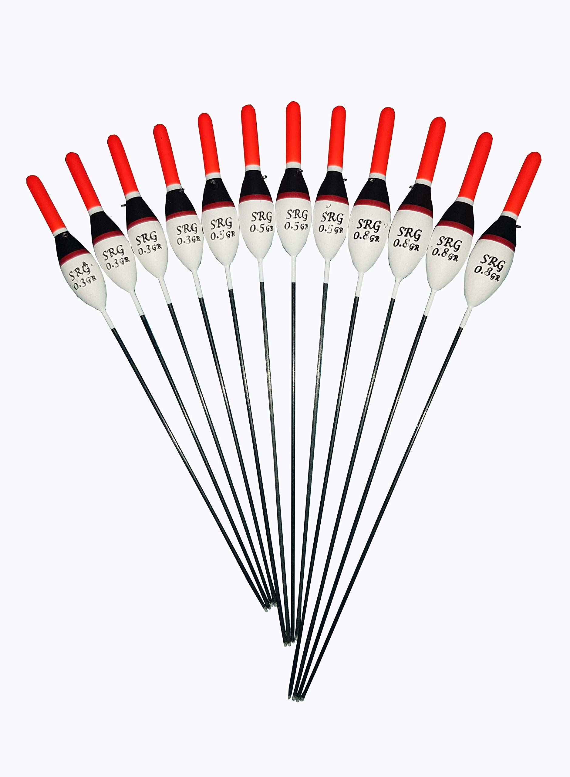 12 x Assorted Pole Floats (Pack 326R12)