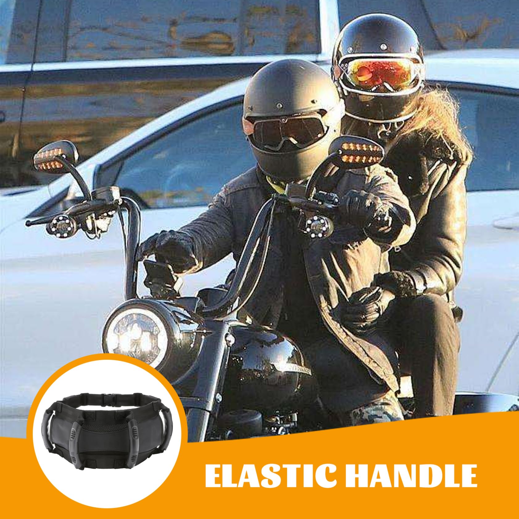 Poignées de Passager de, Ceinture sécurité réglable, poignée Maintien pour Maison, Motocross, ATV, Scooter, motoneige