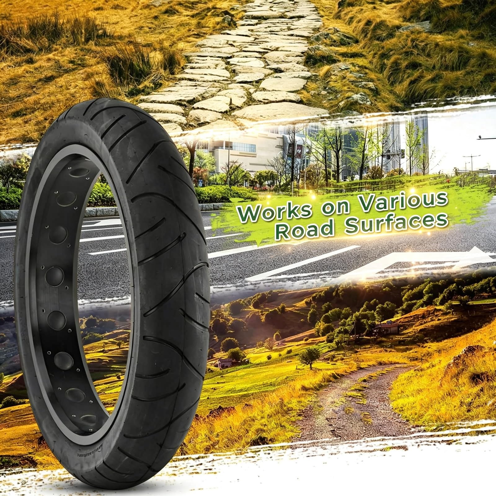 20x4 1/4 Fatbike Reifen mit Schlauchset | Rutschfestes Straßenprofil