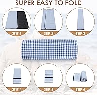 Vista 9 de Cestas de picnic para 2, cesta de picnic con manta impermeable, juego de cestas de picnic con alfombra de playa lavable y compartimento grande