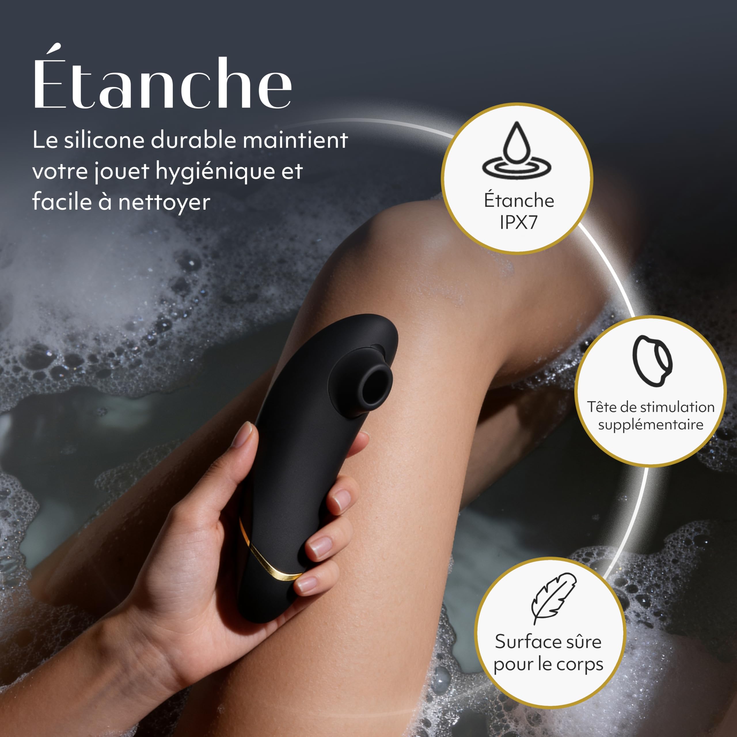 Womanizer Premium 2 Stimulateur clitoridien à succion | Suceur de clitoris Sex Toy avec Autopilot et Smart Silence | 14 niveaux | Silencieux & étanche | Vu dans le film Pour le Plaisir | Noir